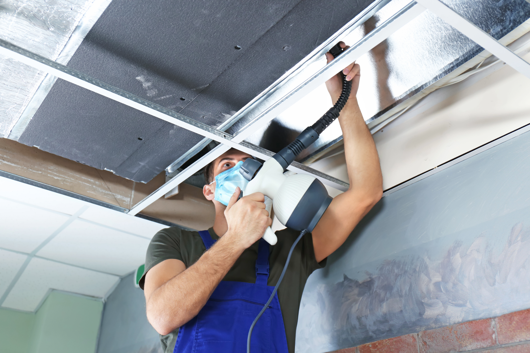 Professional air duct cleaning in a London, Ontario home